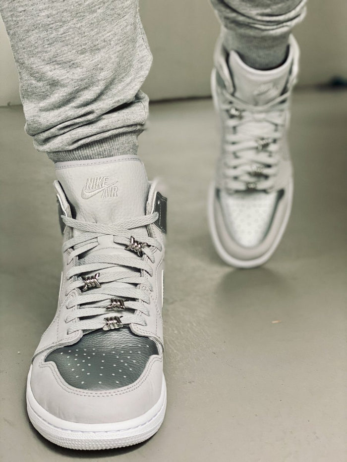Flat Thin - BASICS Flat Thin Laces - Neutral Grey For Air Jordan 1 CO.JP