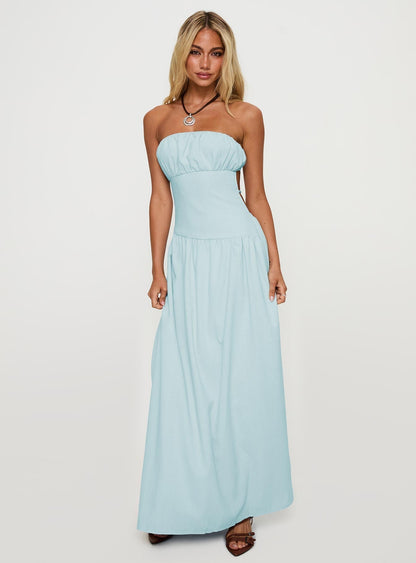 Luabelle Strapless Maxi Dress Blue