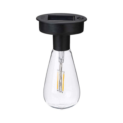 11.5"H Black Metal Mesh Solar Powered Outdoor Lantern with Stand