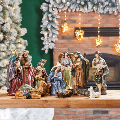 12 Piece Resin Nativity Figurine Sets