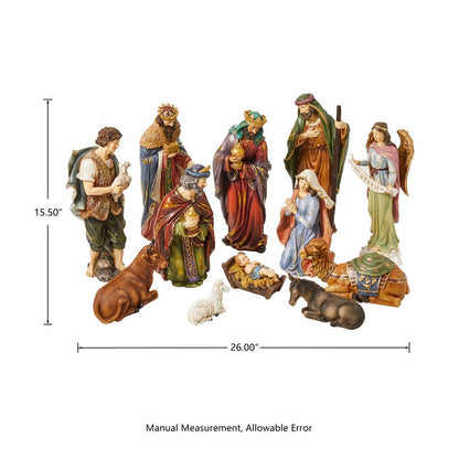 12 Piece Resin Nativity Figurine Sets