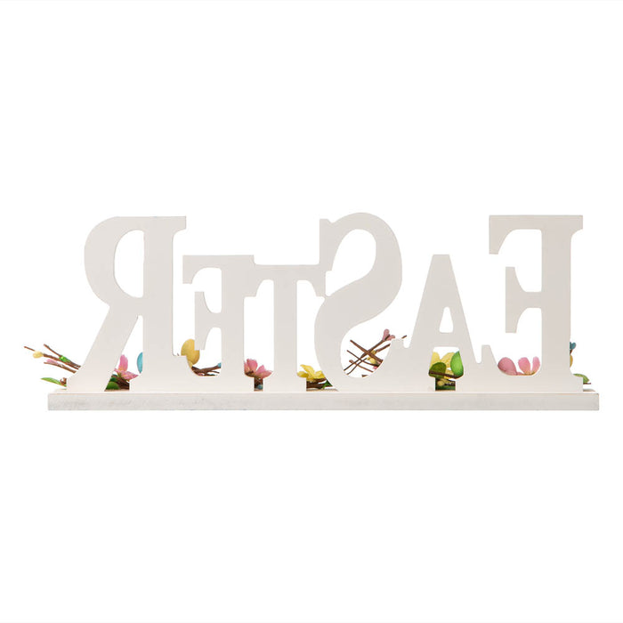 16"L Wooden "EASTER" Table Decor