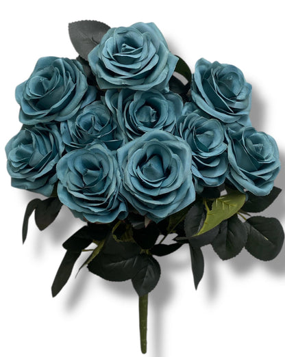 17.5'' Deluxe Rose Bush ( B1024N-#31 Teal ) AN10004