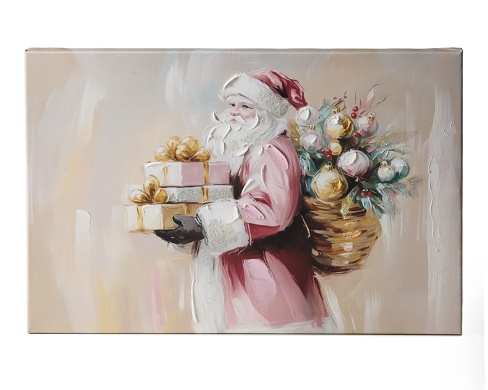 17.75" Twilight Tidings Santa Wall Art