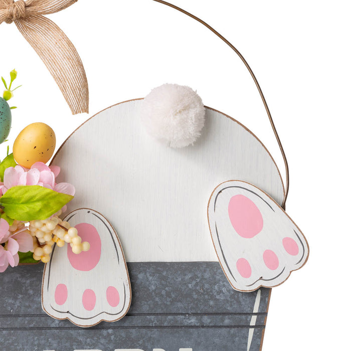 18"H Easter Wooden Bunny Eggs Wall Décor