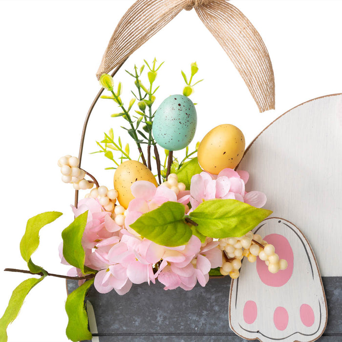 18"H Easter Wooden Bunny Eggs Wall Décor