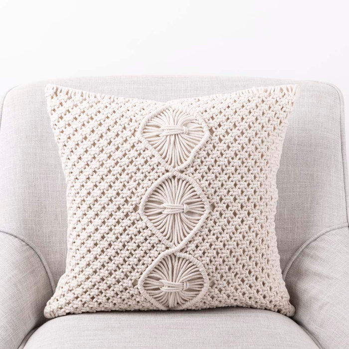 18"L*18"W Diamond Handmade Cotton Rope Pillow Cover