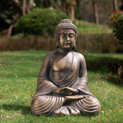 19"H MGO Meditating Buddha Statue