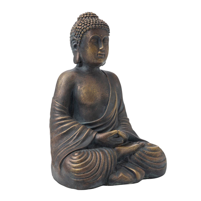 19"H MGO Meditating Buddha Statue