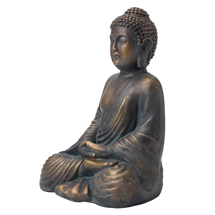 19"H MGO Meditating Buddha Statue