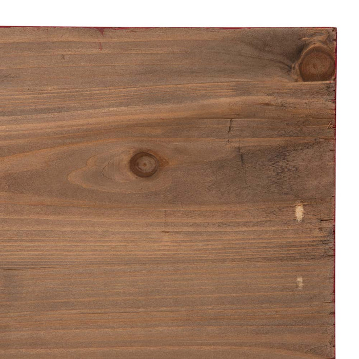 22.09"L Red Wooden Christmas Tree Collar