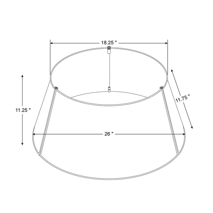 26"D Golden Hammer-harden Metal Tree Collar