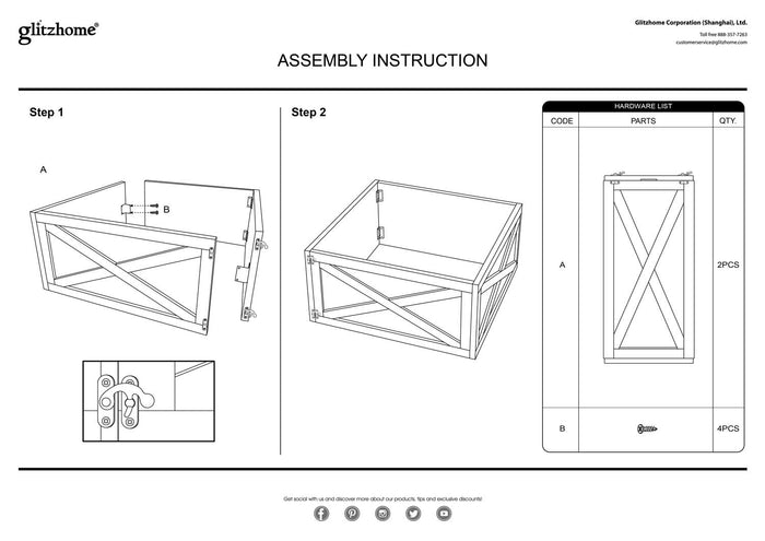 26"L Red Wooden Christmas Tree Collar