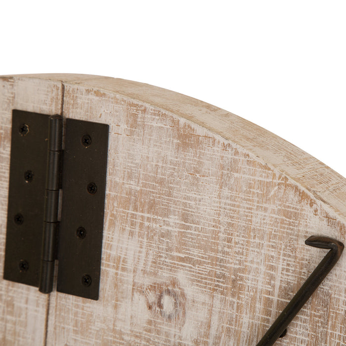 28"D Rustic Wooden Wall Clock Farmhouse Style Home Decor