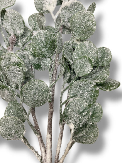 30.5'' Eucalyptus with Glitter Snow ( 195052-GN/WH )