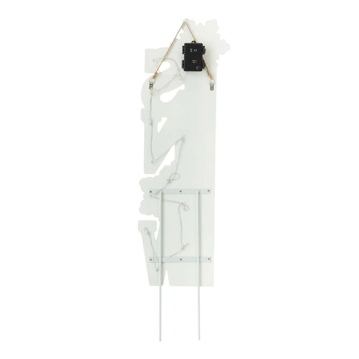 36"H Lighted Wooden Snow Gauge Yard Stake or Wall Décor (2 Functions)