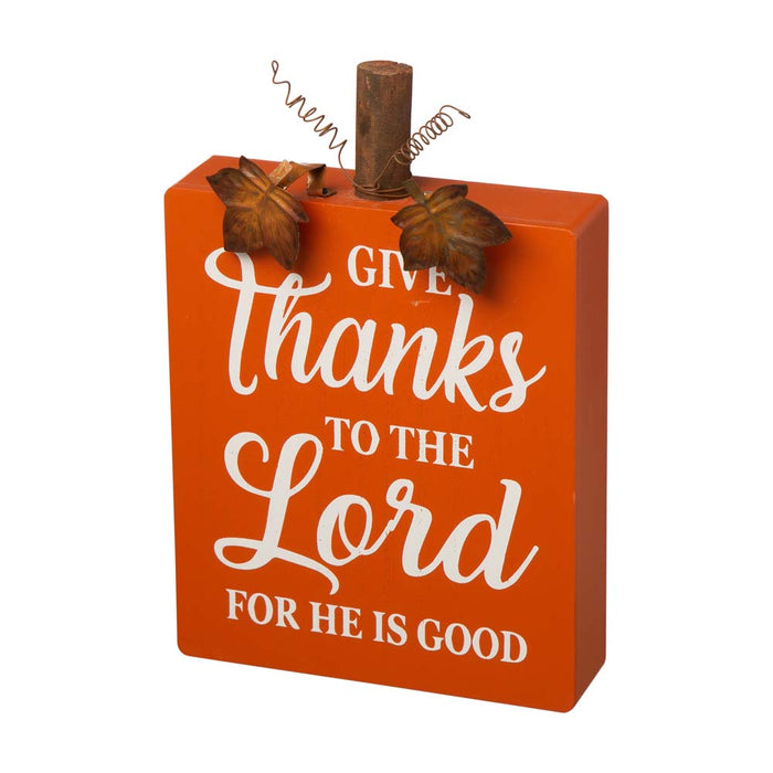 3PK Fall Wooden Pumpkin Table Decor Set