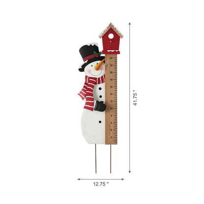 40"H Snowman Snow Gauge Yard Stake or Wall Décor (2 Functions)