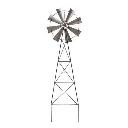 41.25"H Stars and Stripes Metal Wind Spinner Yard Stake or Wall décor