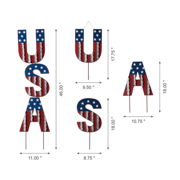 46"H USA Metal Vertical/Horizontal Yard Stake