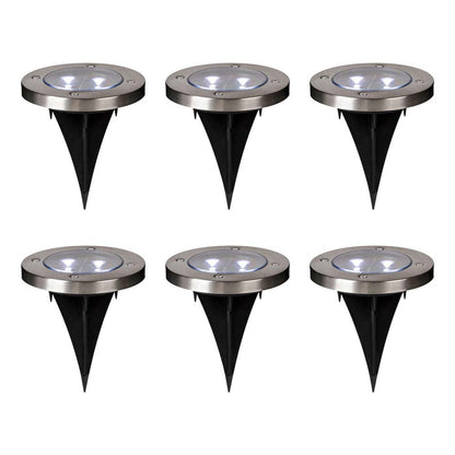5.25"H 6 Pack Solar Powered LED Pathway Ground Lights