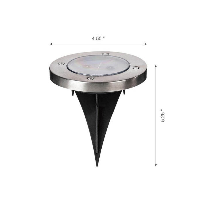 5.25"H 6 Pack Solar Powered LED Pathway Ground Lights