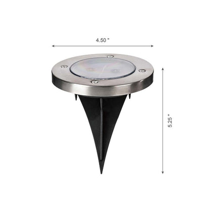 5.25"H 6 Pack Solar Powered LED Pathway Ground Lights