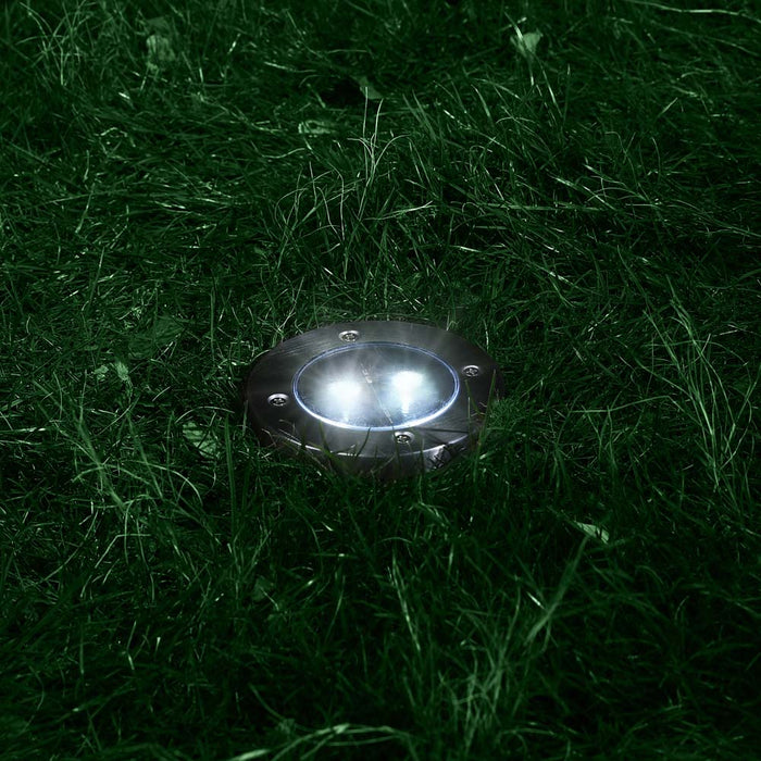 5.25"H 6 Pack Solar Powered LED Pathway Ground Lights