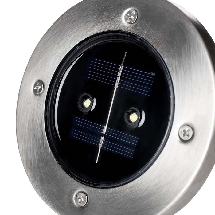 5.25"H 6 Pack Solar Powered LED Pathway Ground Lights