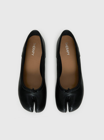 Therapy Harajuku Split Toe Ballet Flats Black