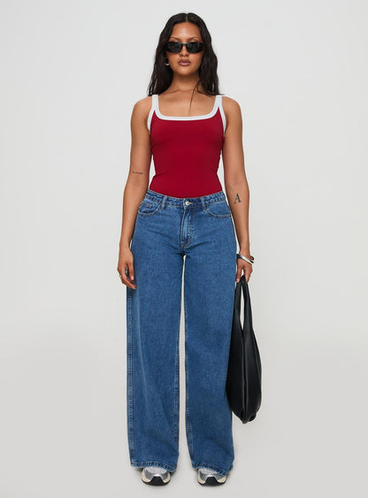 Astrea Bodysuit Red / White