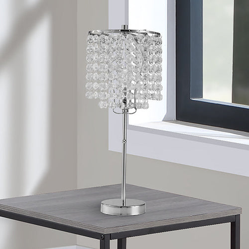 6213T-CH-1 CHROME TABLE LAMP 19"H