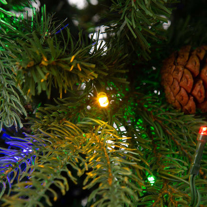 6ft Pre-Lit Green Fir Artificial Christmas Tree with 350 LED Lights