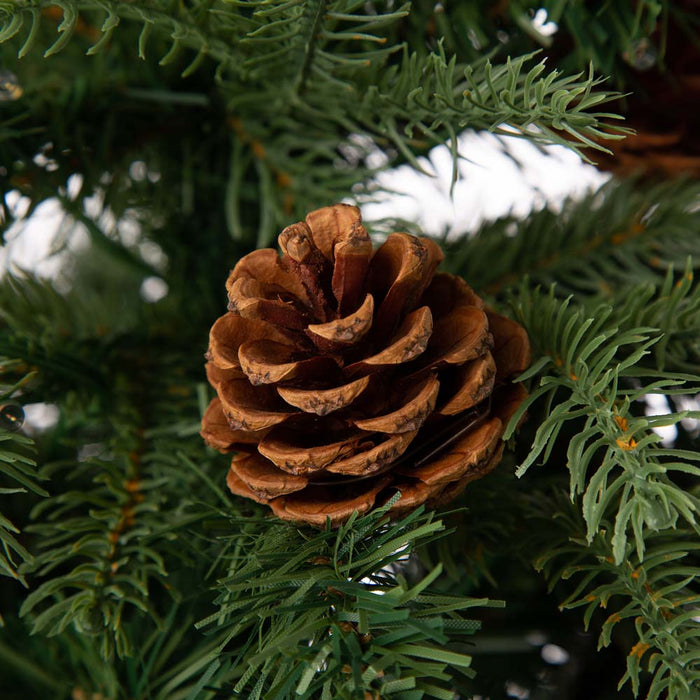 6ft Pre-Lit Green Fir Artificial Christmas Tree with 350 LED Lights