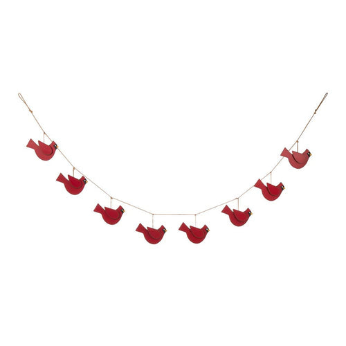 72"L Metal Christmas Cardinal Garland