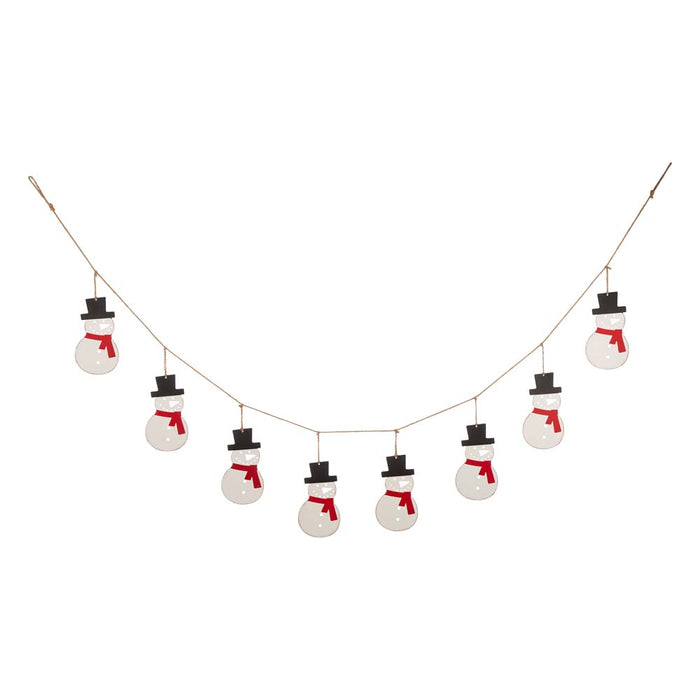 72"L Metal Christmas Snowman Garland