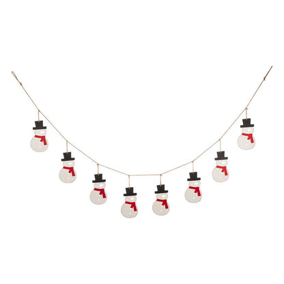 72"L Metal Christmas Snowman Garland