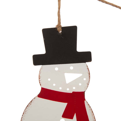 72"L Metal Christmas Snowman Garland