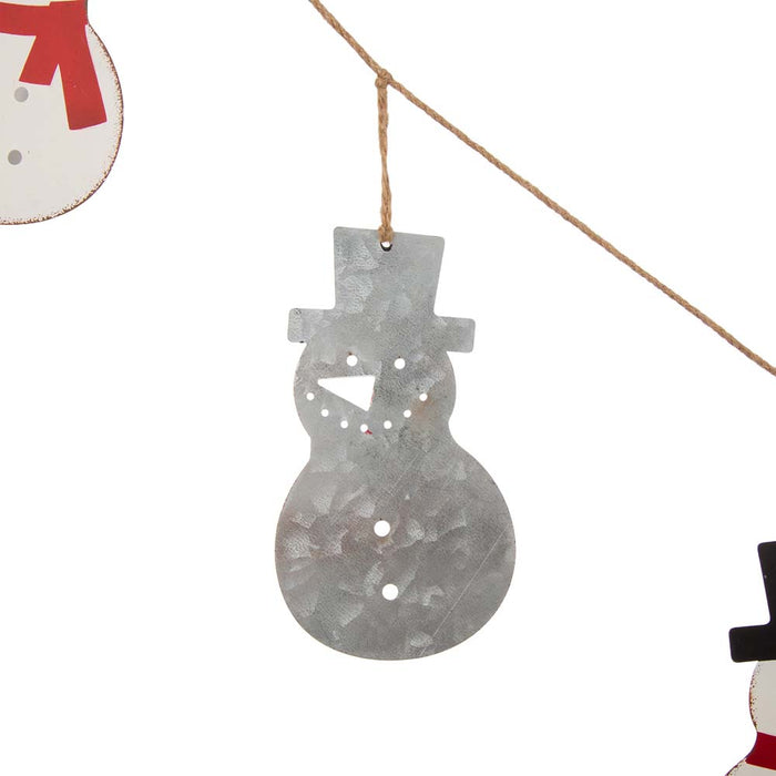 72"L Metal Christmas Snowman Garland