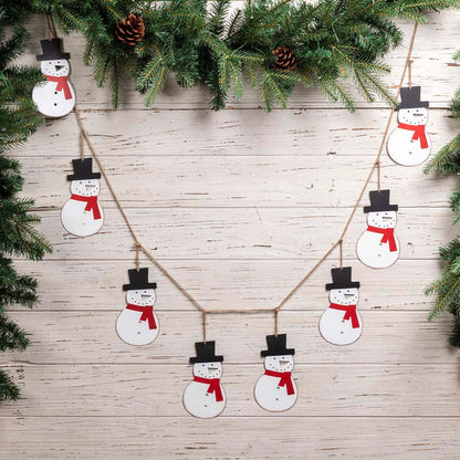 72"L Metal Christmas Snowman Garland