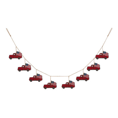 72"L Patriotic Galvanized Truck Garland