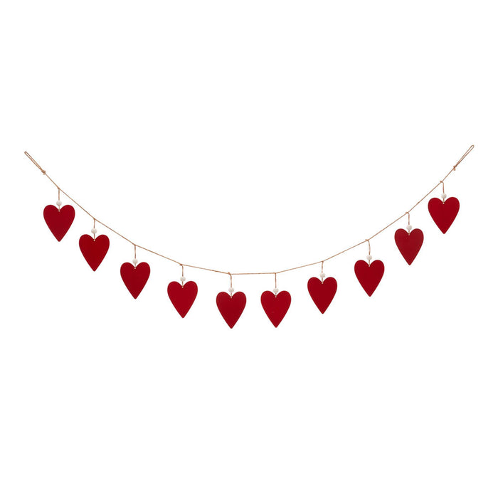 72"L Valentine's Wooden/Metal Heart Garland