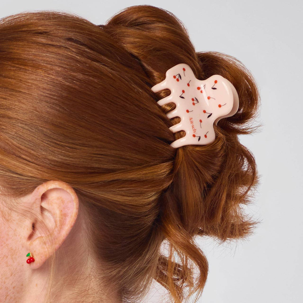 KITSCH - Recycled Plastic Medium Cloud Clip - Cherry Print