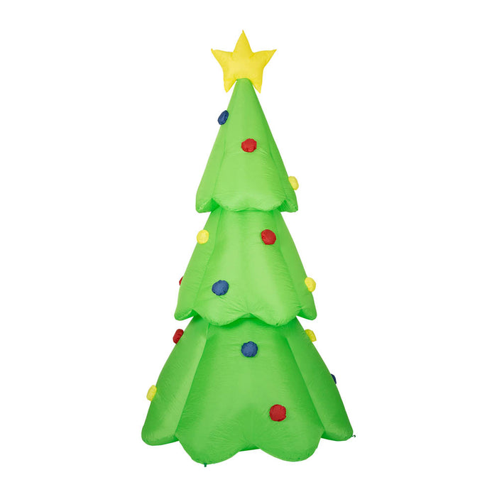 9 ft Lighted Inflatable Christmas Tree Decor (Multi-color Strobe Lights)