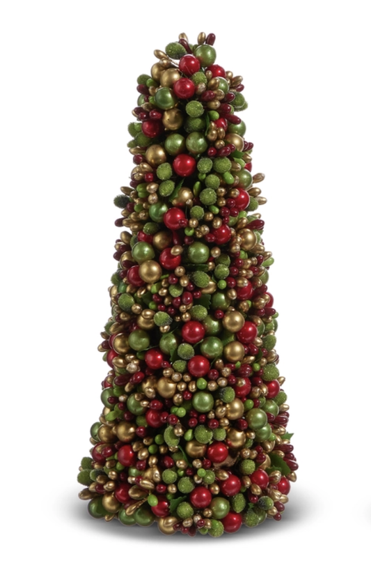 9.5" Beaded Berry Cone