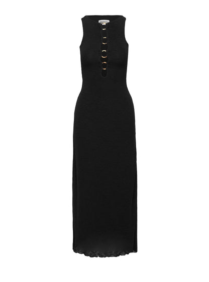 Dejonge Ring Sleeveless Maxi Dress Black