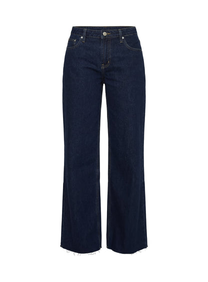 Darla Low Rise Straight Leg Jean Dark Blue Wash
