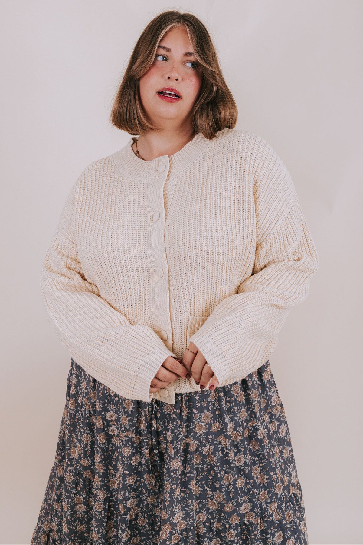 PLUS SIZE - Cappuccino Cloud Sweater