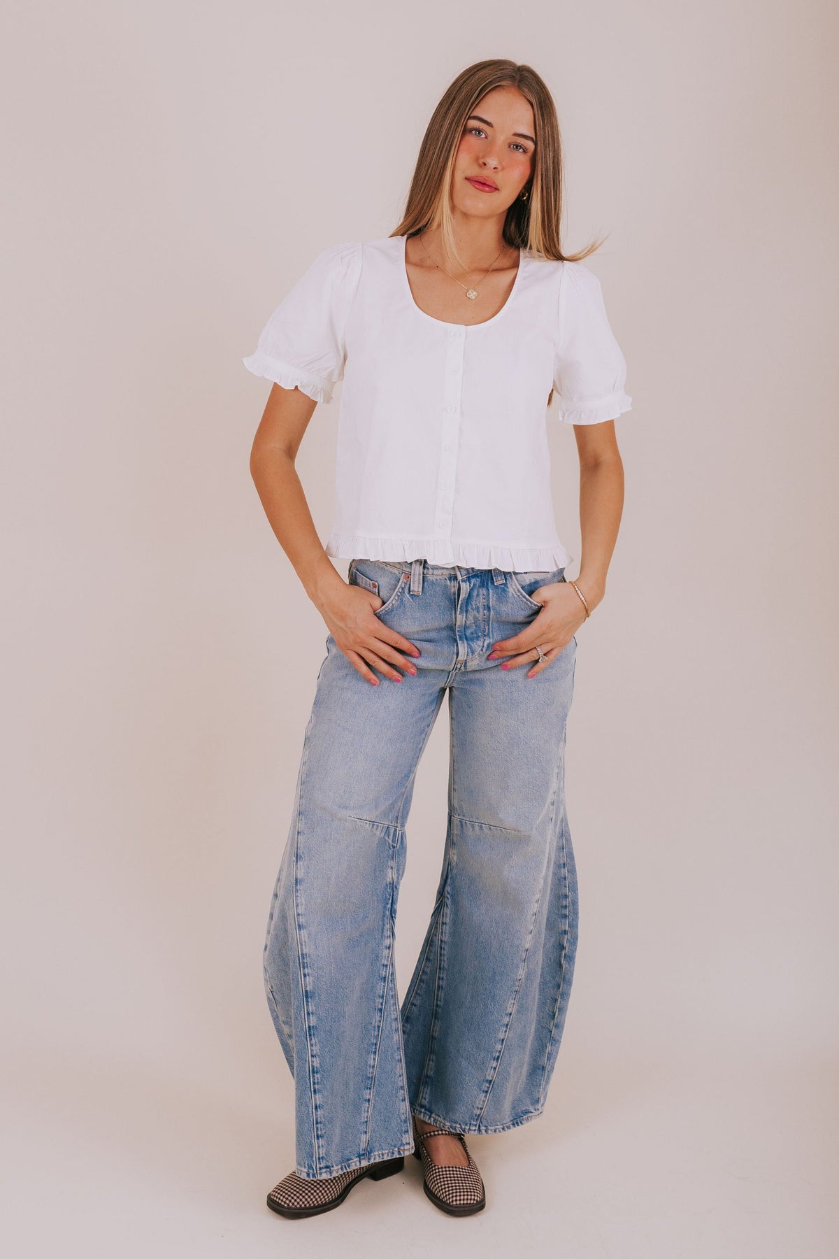 FREE PEOPLE - Eden High Slouchy Jeans