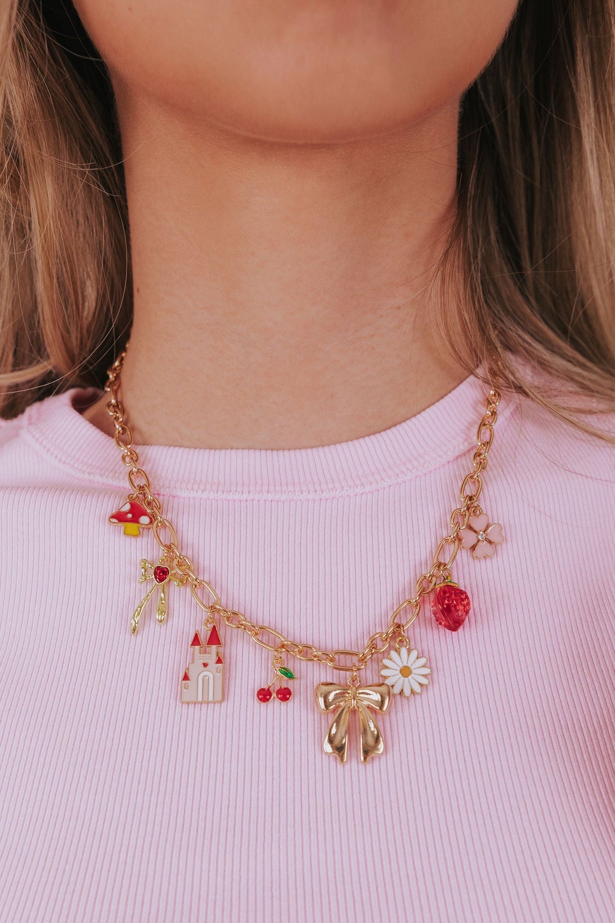Princess Peach Charm Necklace - 2 Colors!